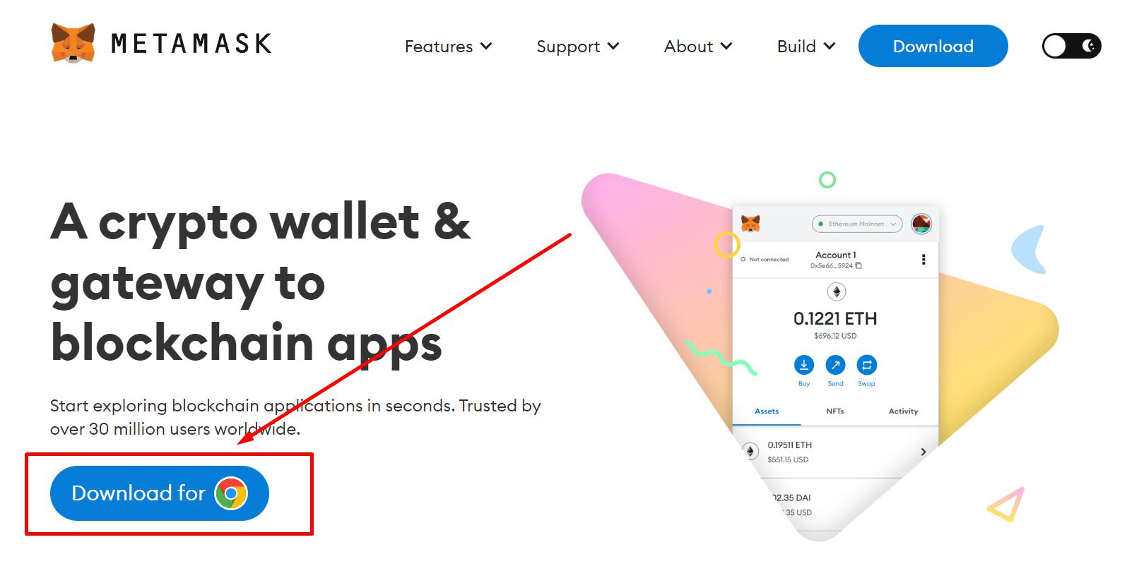 Скачивание MetaMask