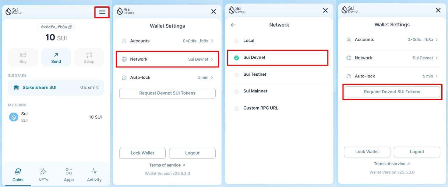 Пополнение SUI Wallet