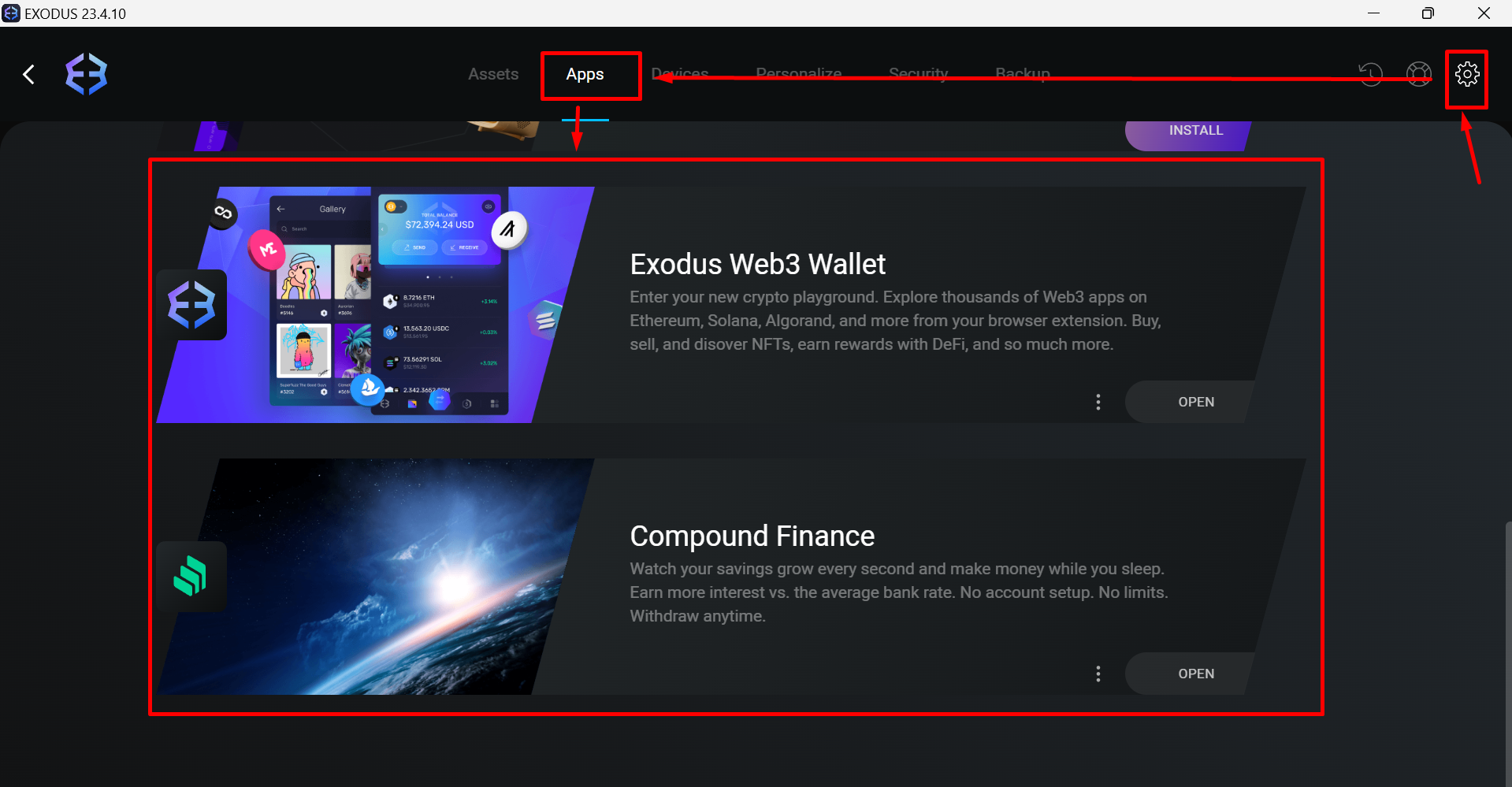 Настройка Exodus - 1