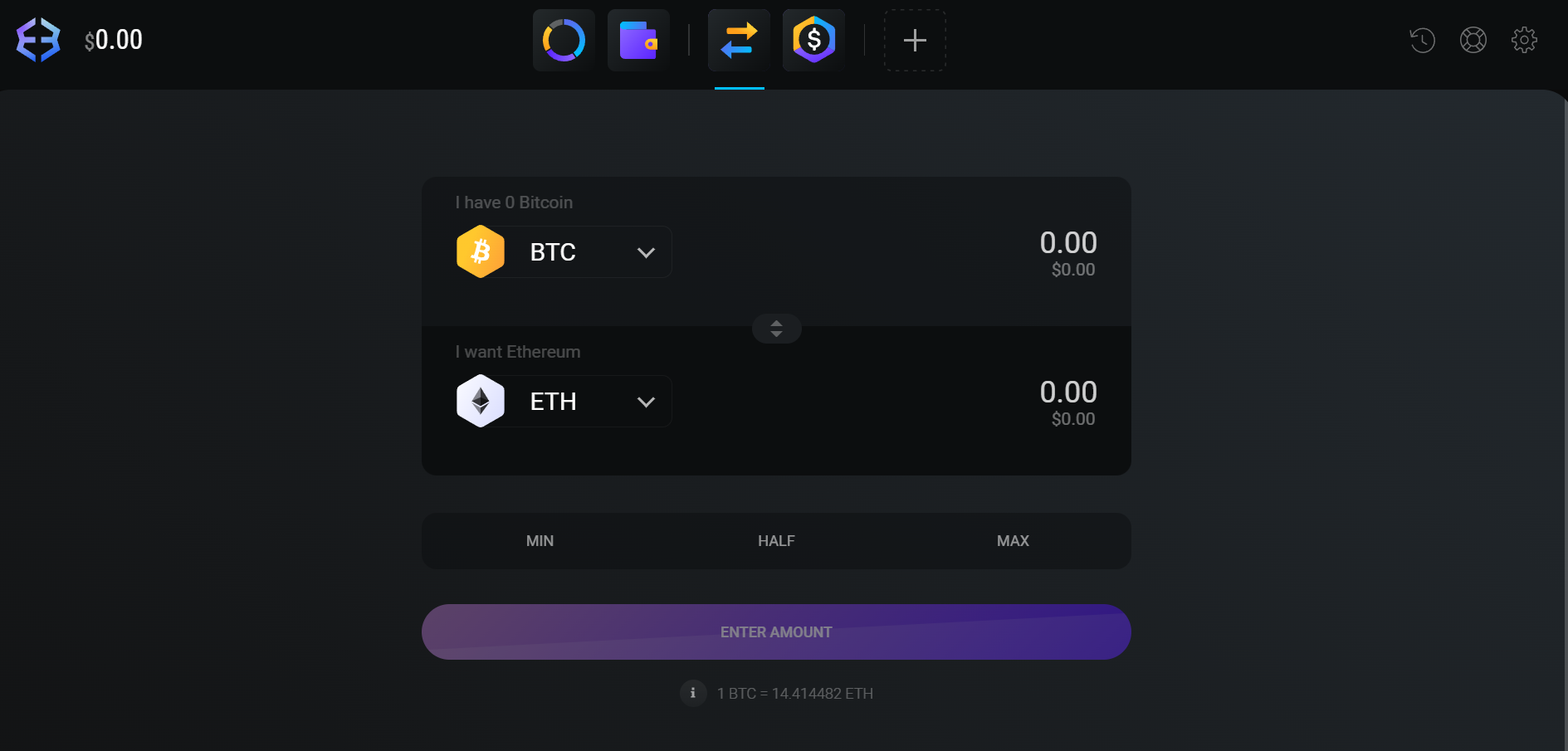 Обмен токенов в Exodus