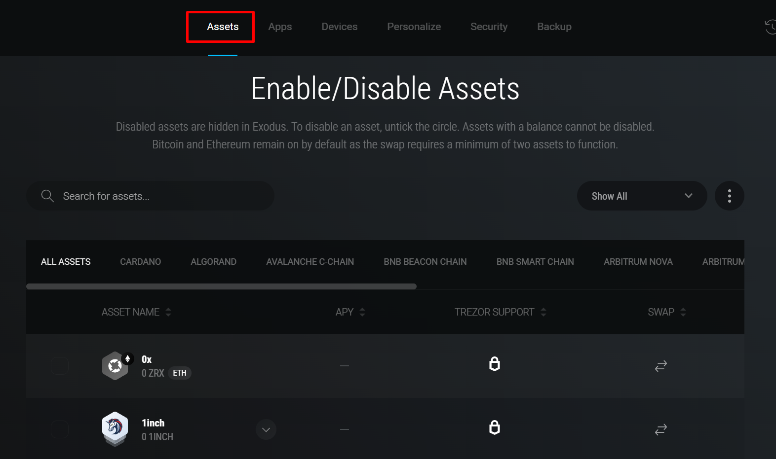 Настройка Exodus - 3