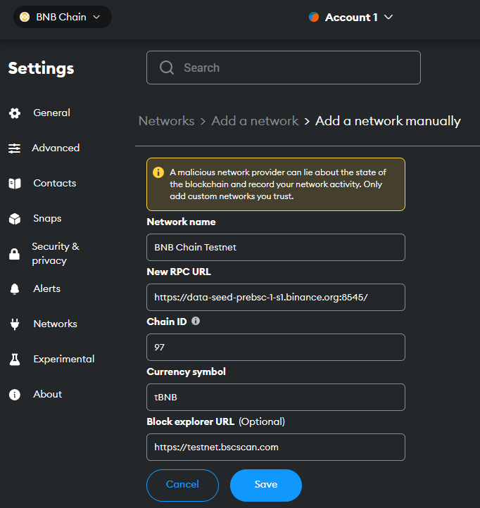 Как добавить opBNB в Metamask- 2