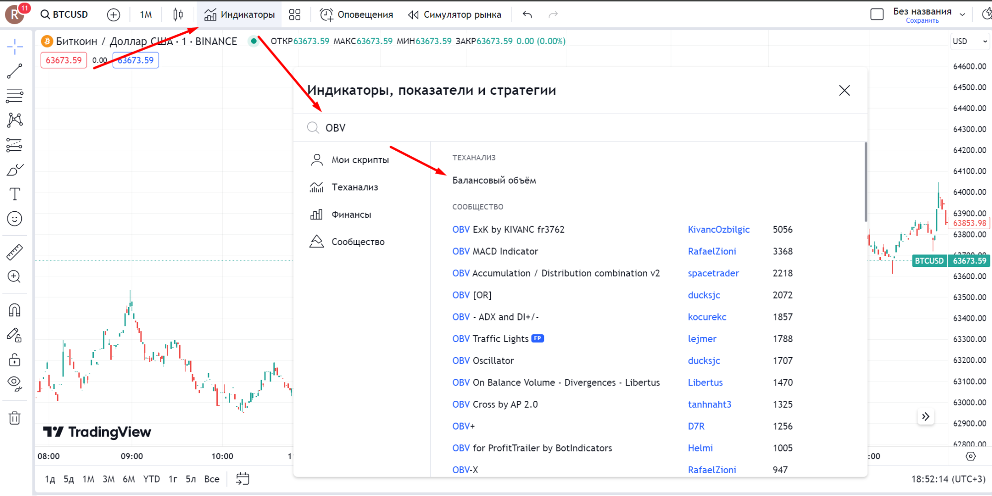 Как настроить OBV - 1