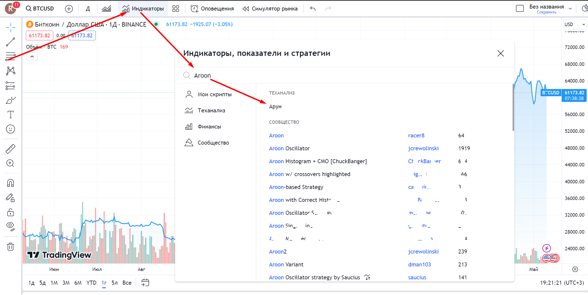 Настройка Арун - 1