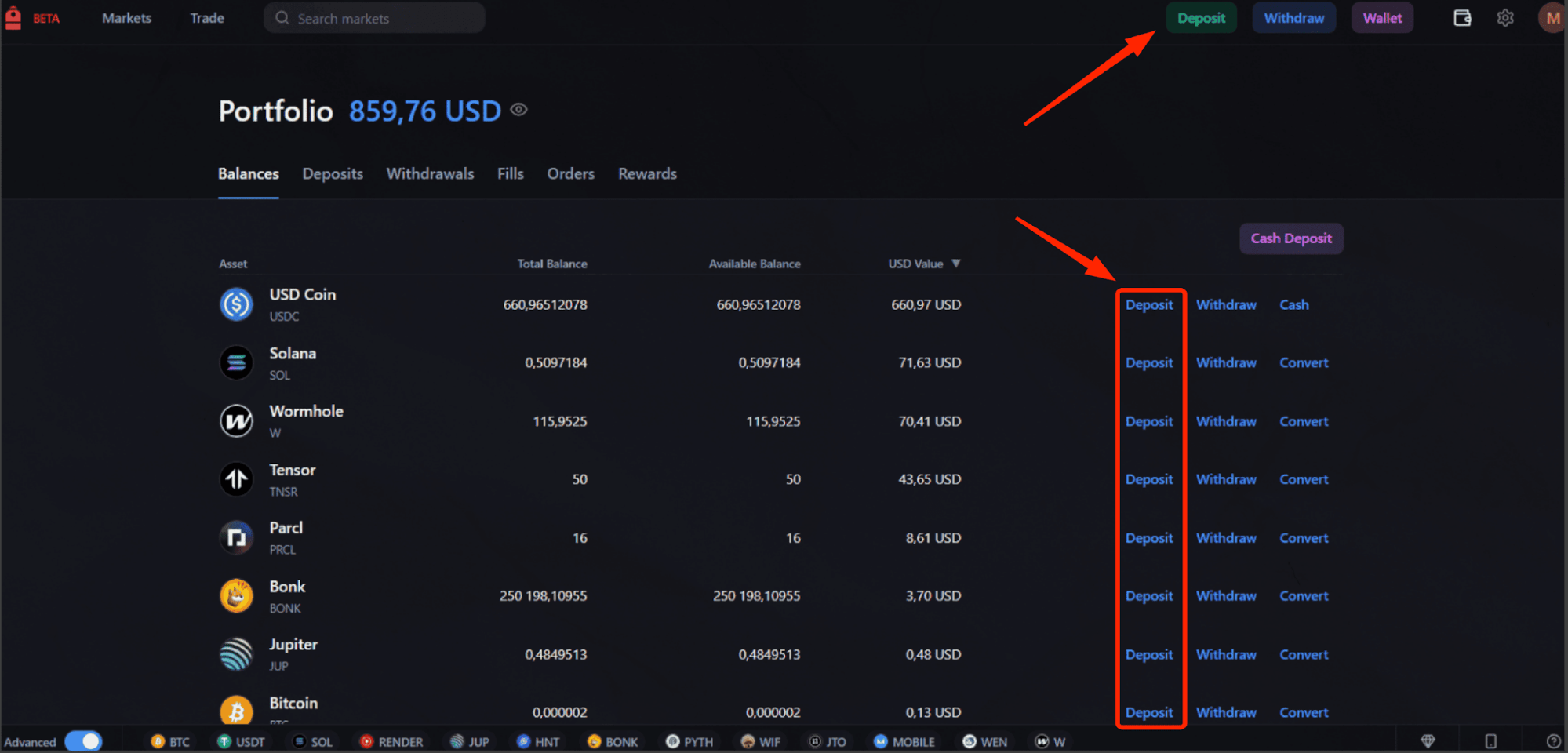 Пополнение и вывод средств на Backpack Exchange - 1