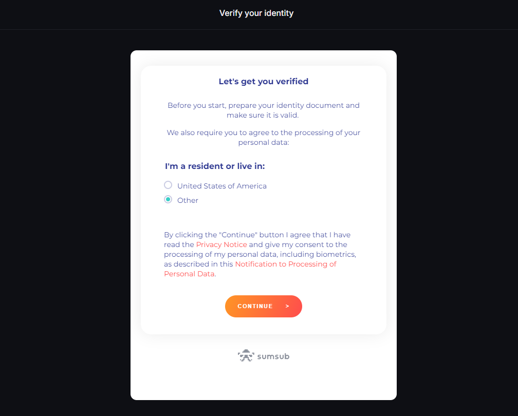 Регистрация и верификация на Backpack Exchange - 6