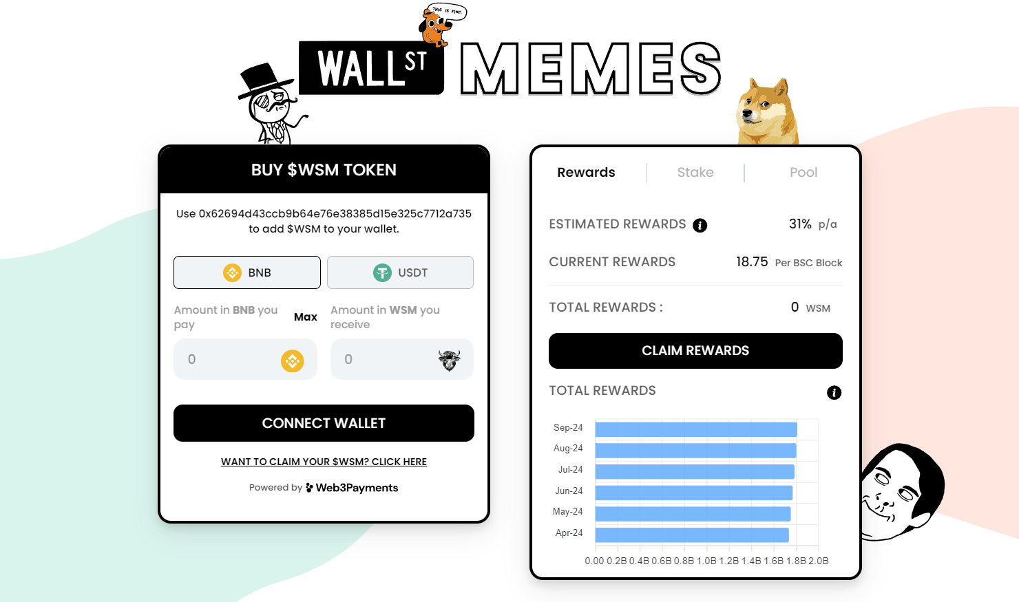 Стейкинг Wall Street Memes