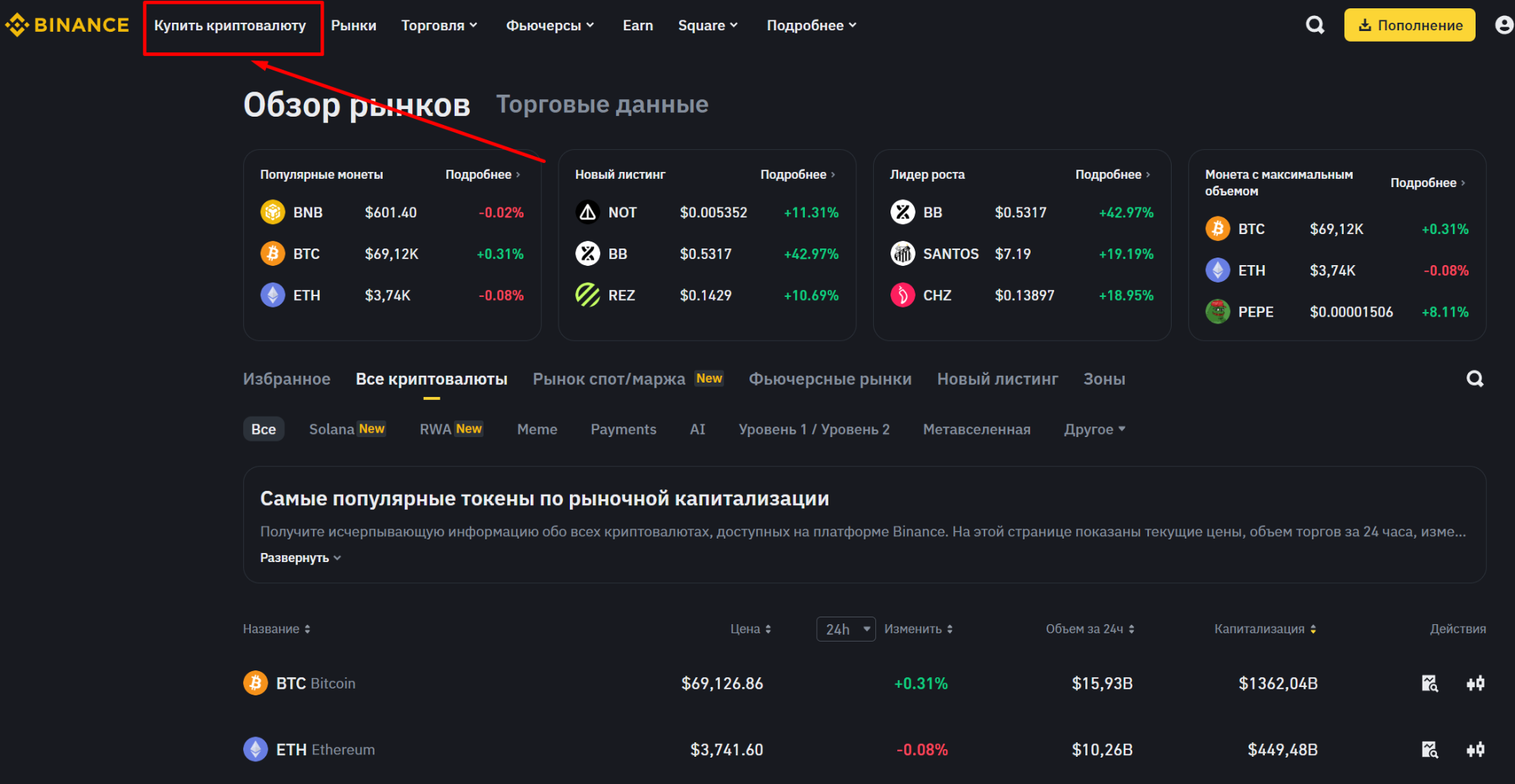 Как купить мемкоин - 1
