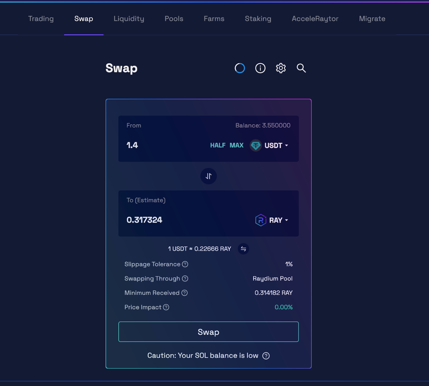 Как пользоваться Raydium 3