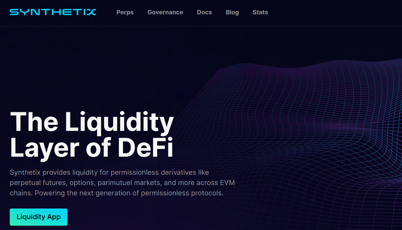 Сайт Synthetix Network