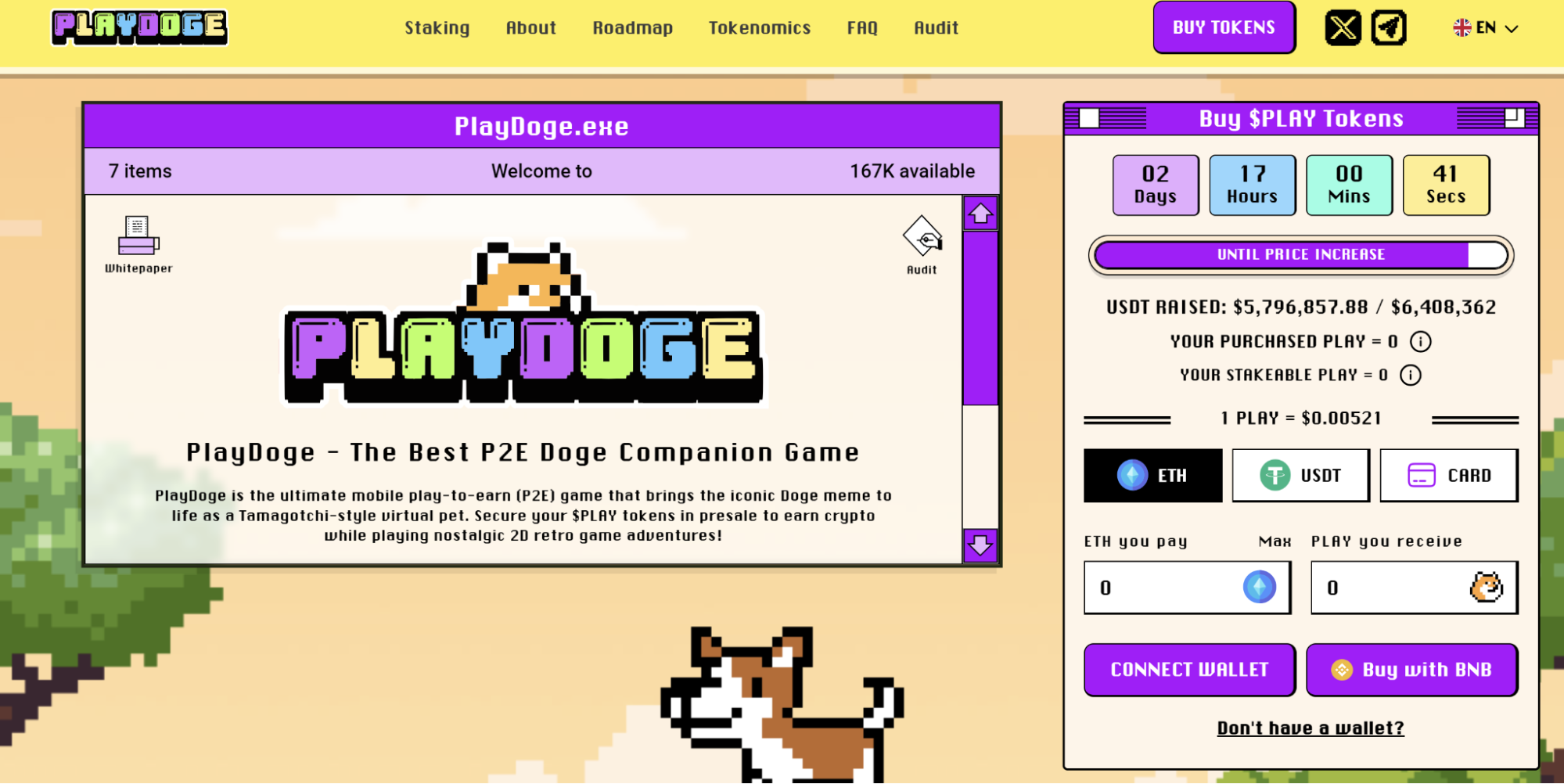 Сайт PlayDoge ($PLAY)