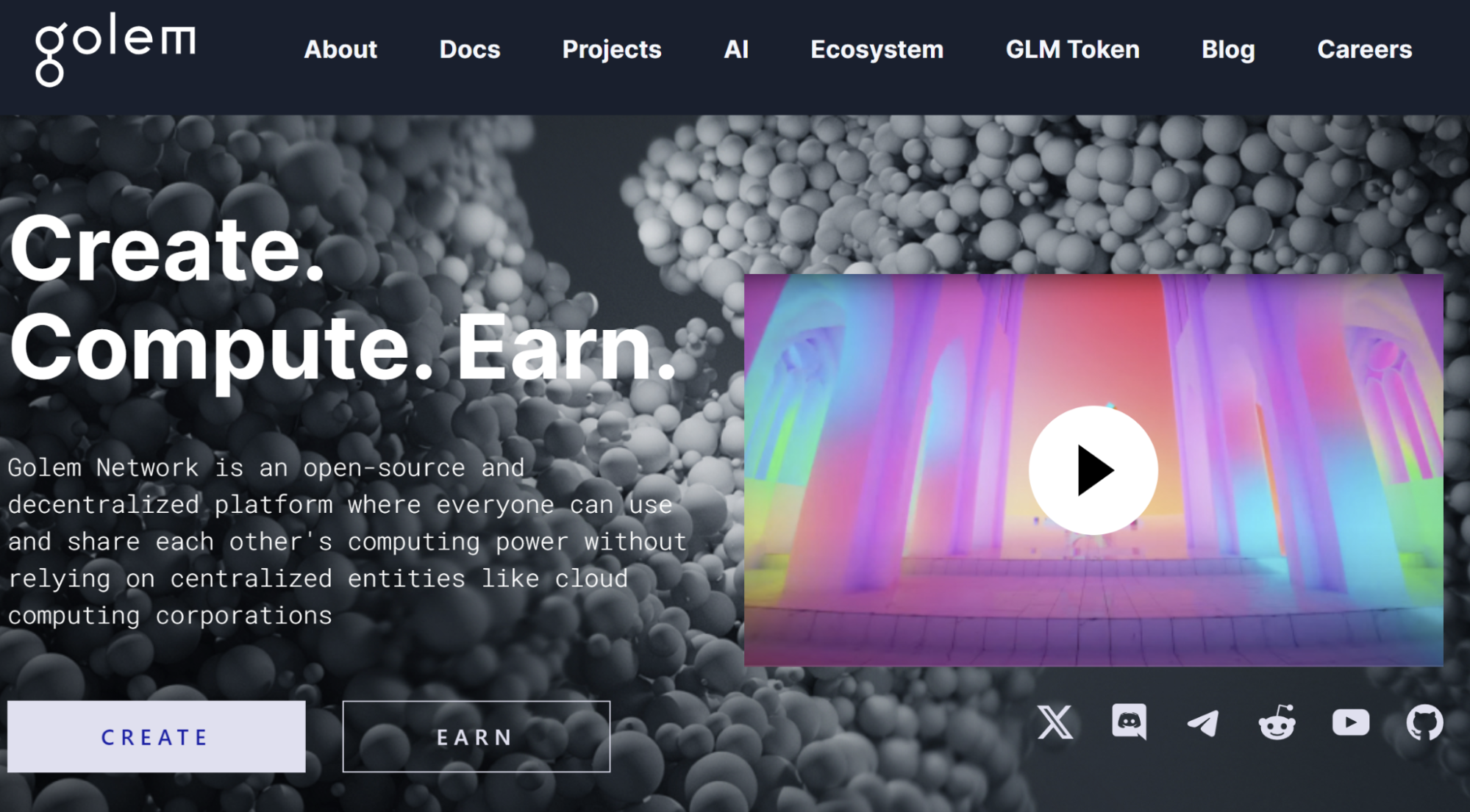 Сайт Golem Network 