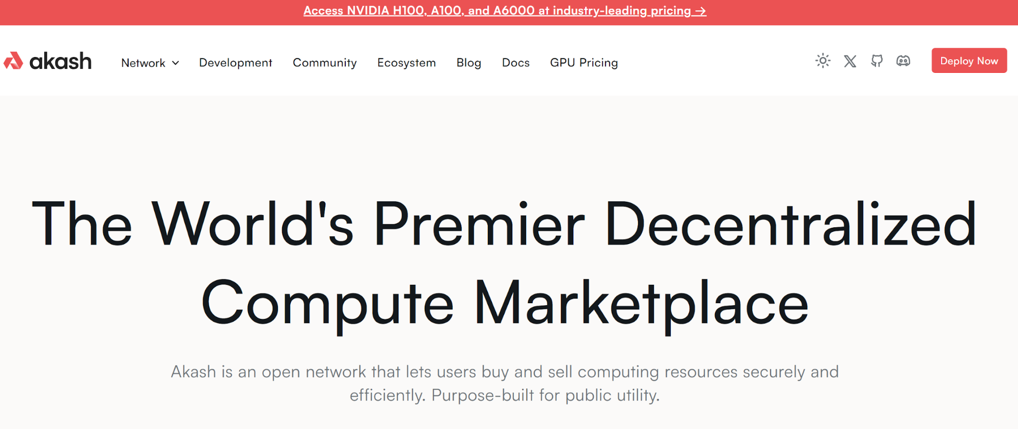 Сайт Akash Network