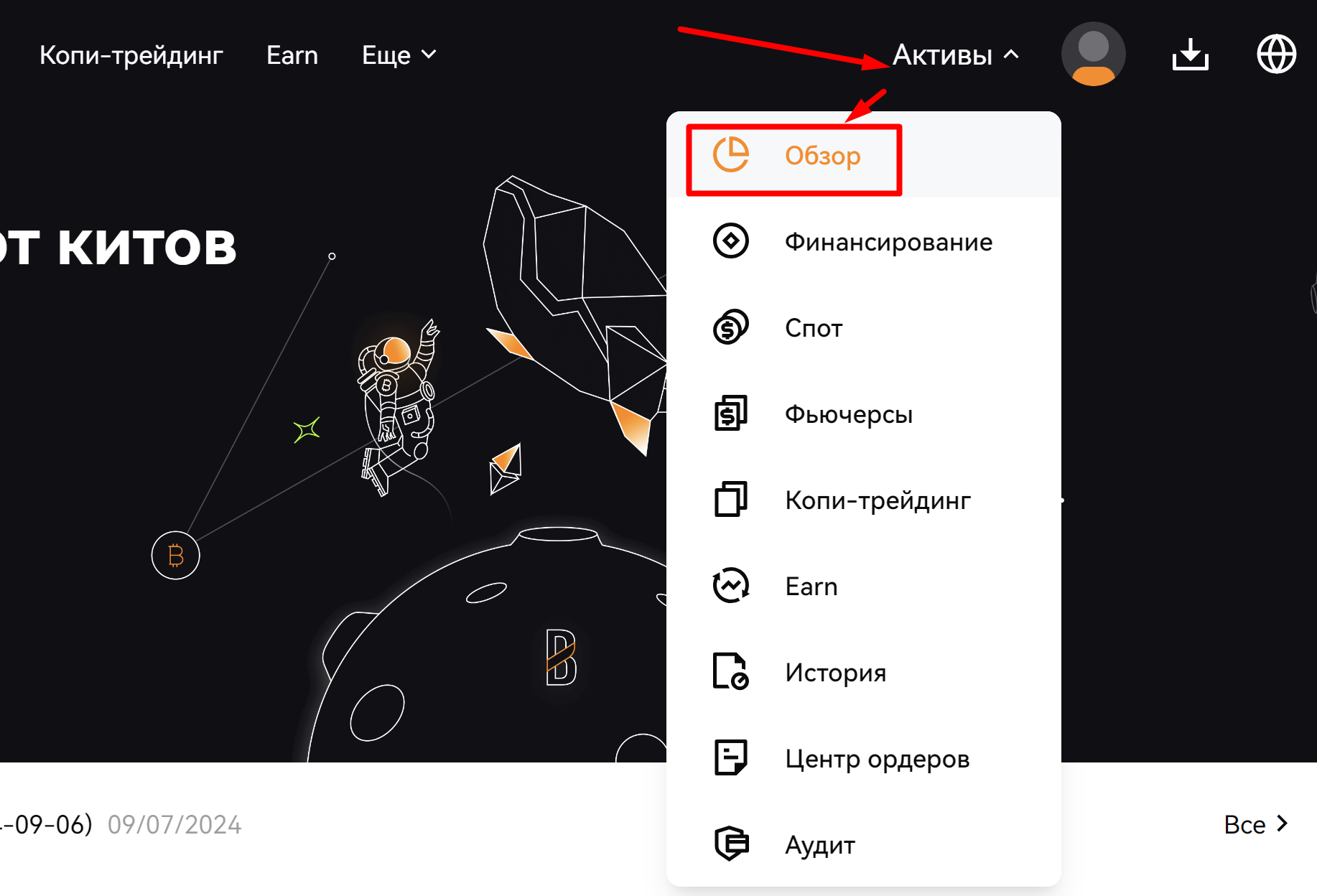 Как вывести деньги с BloFin - 1