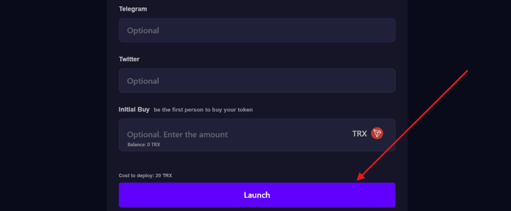 Как создать свой токен на SunPump - 3