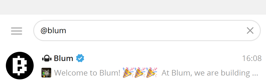 Как запустить Blum - 1